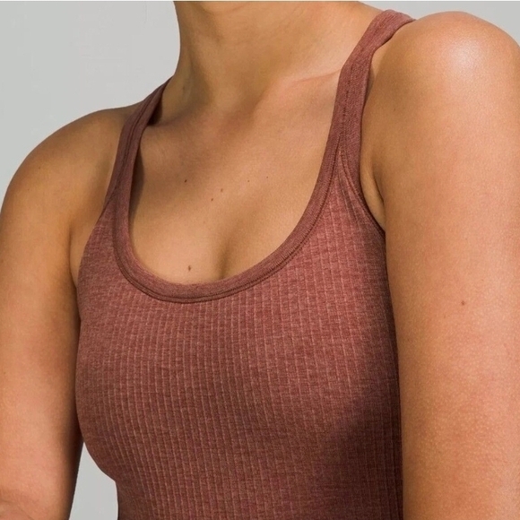 Lululemon Ebb To Street Light Support Tank W/ Shelf Bra Spiced Chai Color - Picture 5 of 12